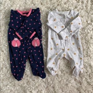 Carters Sleep and Play Set of 2 Size: NB